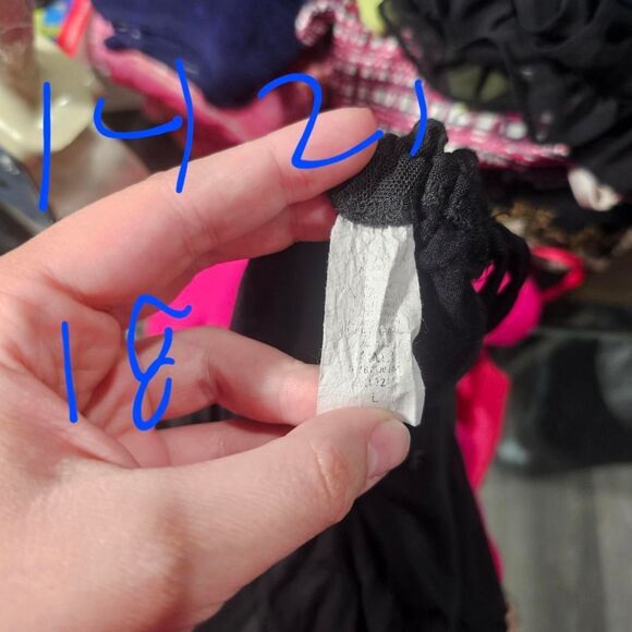 Vintage y2k gothic side tie mesh crop baby tee top - Picture 6 of 6